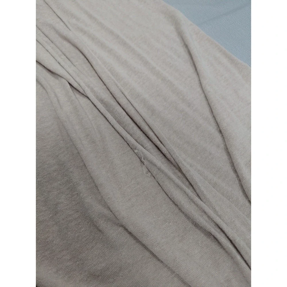 St. Tropez West‎ Linen Sleeveless Duster Cardigan Med Tan